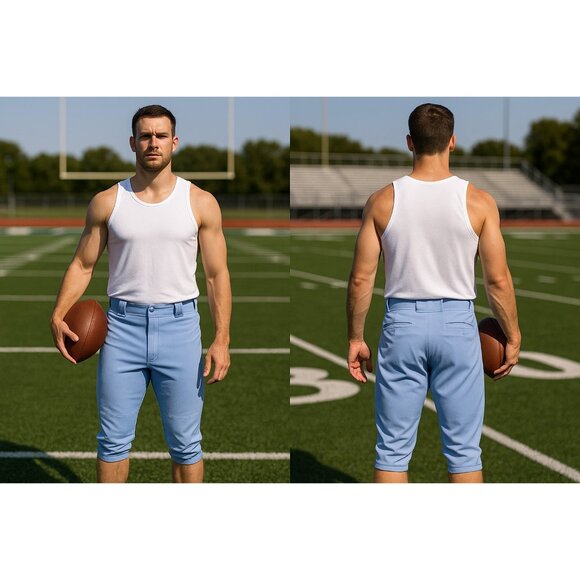 Nike Team Vapor Baseball Pants Men’s L BQ5400-448 Carolina Blue Elastic Cuff - Picture 1 of 6